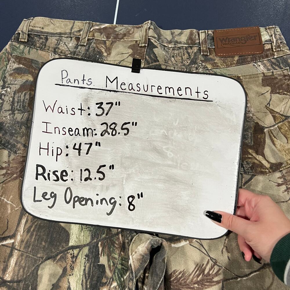 VTG 90s‎ y2k mens camo Wrangler realtree hardwoods denim hunting pants 38x30 - Picture 7 of 7